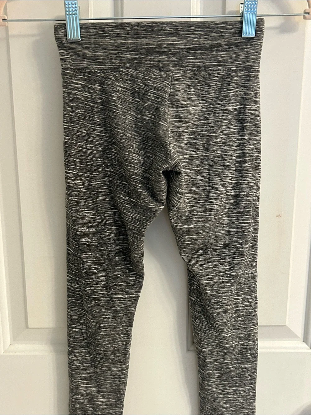 Justice Black/Gray & White Space-Dye Girls' Leggings